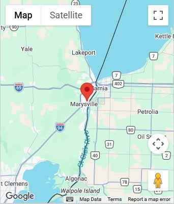 Map to 1114 Gratiot Blvd Marysville, MI 48040