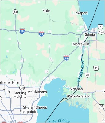 Map to 67453 Main Street Richmond, MI 48062
